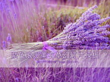 Purple romantic lavender background plant slideshow template