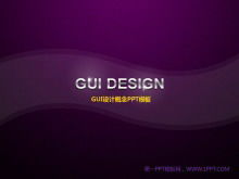 Unduhan template slideshow desain GUI berwarna ungu yang indah