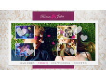 Template slideshow pernikahan romantis ungu