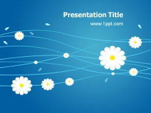 Fresh and concise blue flower slideshow template