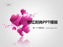 Pink fashion art design PowerPoint Template