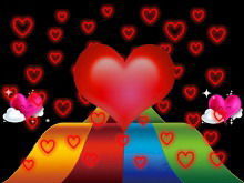 Шаблон слайд-шоу ко Дню святого Валентина с динамическим фоном любви