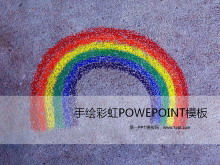 Handgemalte Regenbogen Hintergrund Cartoon Folie Vorlage herunterladen