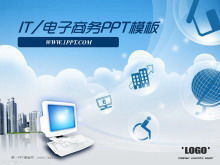 Download del modello PowerPoint per l'e-commerce / tecnologia in Corea