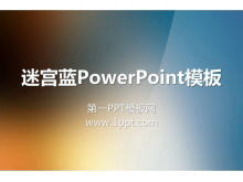 Download do modelo de cor sólida do PowerPoint azul gradiente marrom