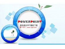 Plantilla de PowerPoint - fruta azul de dibujos animados