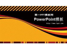 Modelo de PowerPoint de design de arte em preto e laranja
