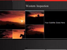 Télécharger le modèle PowerPoint de chevalier au coucher du soleil