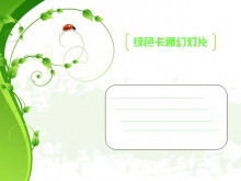 Plantilla de diapositiva de dibujos animados verde de una página