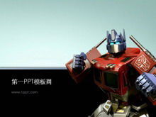 Transformers background cartoon anime PPT template download