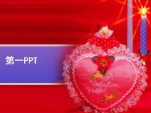 Téléchargement du modèle PPT de cadeau d'amour romantique