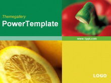 Vegetable and fruit background slide template download