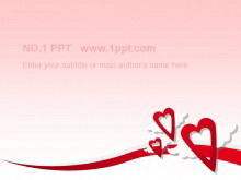 Download do modelo de PPT de fundo rosa amor romântico