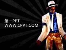 Téléchargement du modèle PPT Mike Jackson fond noir