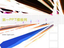 แม่แบบ PPT รถไฟใต้ดินศิลปะนามธรรมด้วยความรู้สึกของเทคโนโลยี
