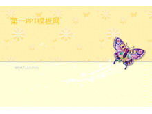 Elegant butterfly background PPT template download