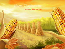 Descarga de plantilla de diapositiva de cosecha de maíz de otoño