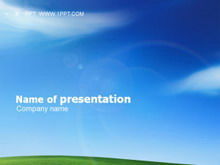 XP desktop style natural scenery PPT template download
