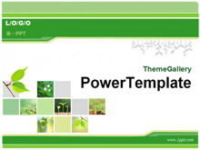 Download template PPT latar belakang tanaman hijau klasik