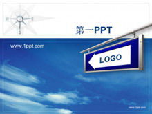 Niebieski szablon biznesowy PPT profil firmy do pobrania