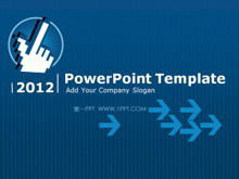 Blue business click PPT template download