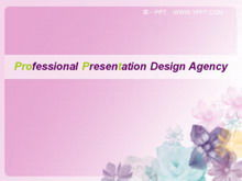 Download del modello PPT di arte fiore rosa