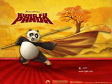Kung Fu Panda Cartoon Anime PPT-Vorlagen
