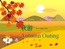 Download do modelo PPT de viagens de outono em desenhos animados