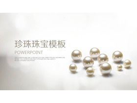 Elegant pearl background jewelry PPT theme template