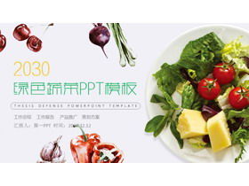 Sayuran segar dan buah-buahan template PPT