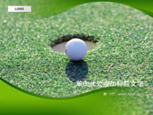Golf background sports PPT template