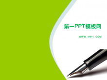 Pen background education learning class PPT template