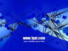 Download do modelo PPT do quadrado de tecnologia azul