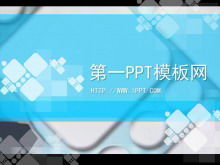 Blu con tecnologia nera per il download del modello PPT