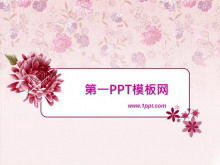 Pink female beauty makeup PPT template download
