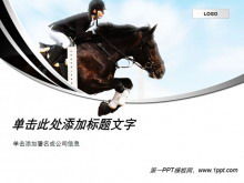 Reiten, Pferdesport Hintergrund Sport PPT Vorlage herunterladen