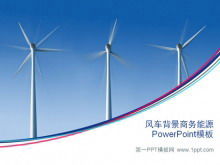 Windmühle Stromerzeugung Hintergrund elektrische Energie PowerPoint-Vorlage