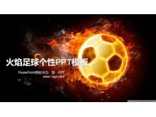 Flame football personality PPT template download