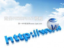 Templat PowerPoint e-commerce latar belakang www yang indah