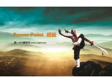 Chiński szablon Kung Fu PowerPoint do pobrania