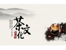 Chiński styl kultury herbaty PowerPoint szablon do pobrania