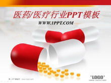 Download del modello PowerPoint di medicina di sfondo della capsula rossa