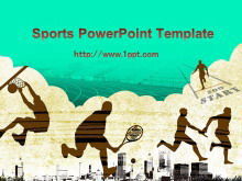 PowerPoint-Vorlage für Sportveranstaltungen im Retro-Stil herunterladen