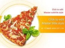 Descarga de plantilla de diapositiva de comida de fondo de pizza de comida occidental