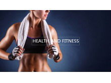 Fitness-Fitness-Übung PPT-Vorlage