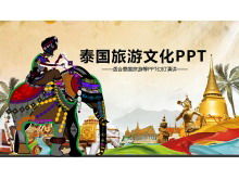 Unduhan template PPT perjalanan Thailand yang penuh warna