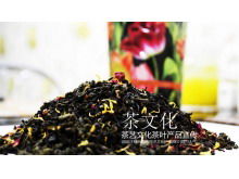 Modello PowerPoint - Cultura del tè cinese di tè al gelsomino