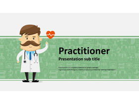 Download gratuito di modello PPT ospedale medico sfondo medico del fumetto verde