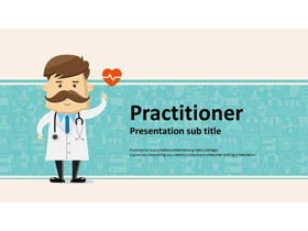 Download gratuito di modello PPT ospedale medico sfondo blu del fumetto medico