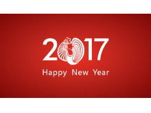 26 vecteur modifiable 2017 matériel PPT nouvel an chinois